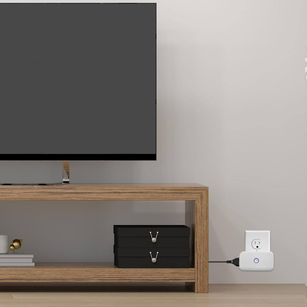 Smart Dual Plug Indoor Wi-Fi 3-Prong 2-Outlets Amazon Alexa and Google Asst, Remote Access, Control/Scheduling