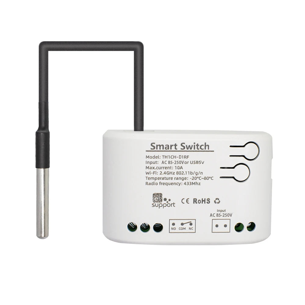 Wifi Smart Temperature Humidity Sensor Monitor Switch Smart Home Ewelink Control Works with Alexa Google Home
