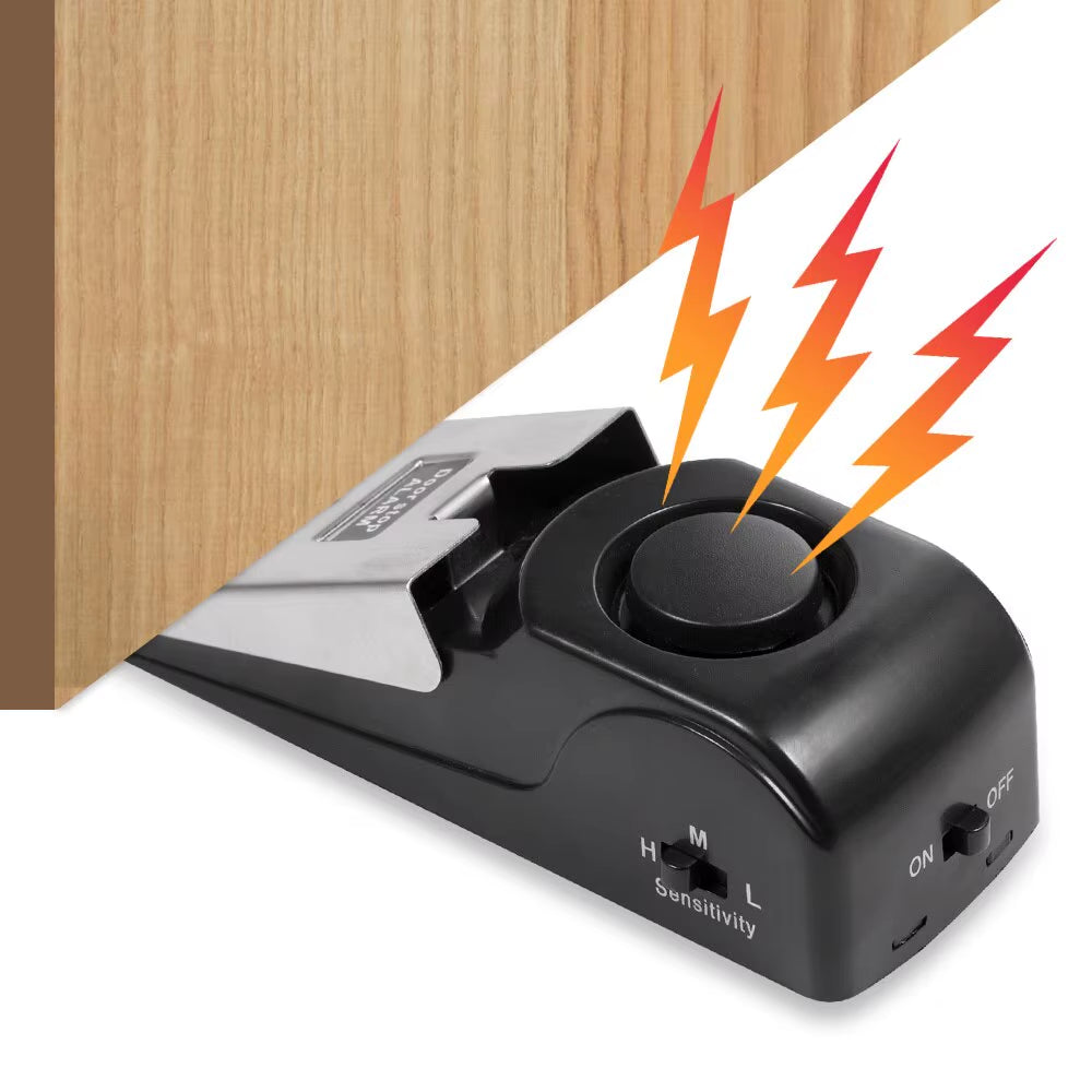2 Pack Door Stop Alarm System 120Db Loud Home Security Anti-Theft Door Block System Portable Door Stoppers Preasure Alarm