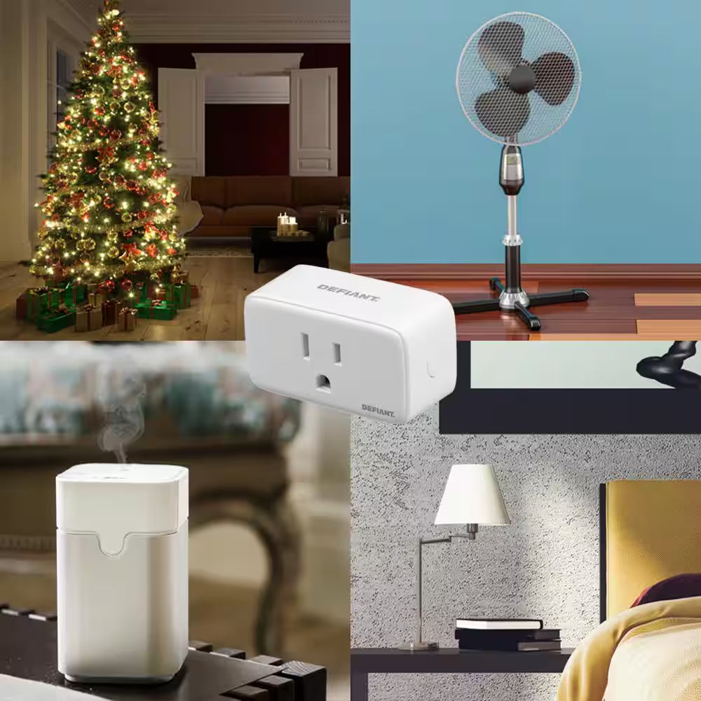 15 Amp 120-Volt Indoor Smart Plug and Timer Wi-Fi Bluetooth Single Outlet Powered by Hubspace