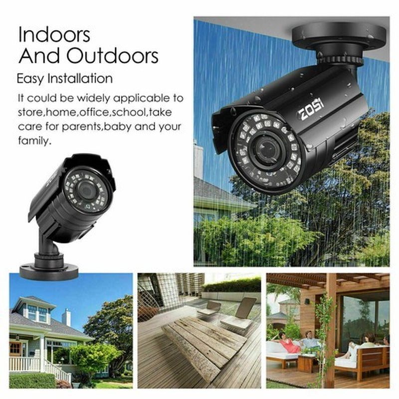 ZOSI 1080P 4In1 Wired Home CCTV Security Camera Outdoor Waterproof Night Vision