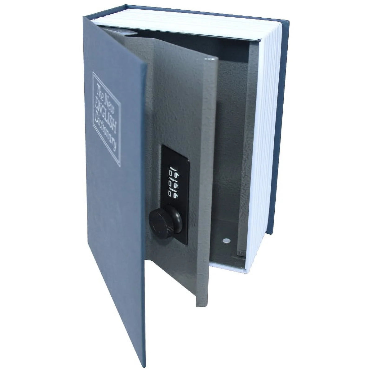 Personal Book Safe with Fabric Cover, Steel Walls, Combination Dial Lock, Blue RW801A