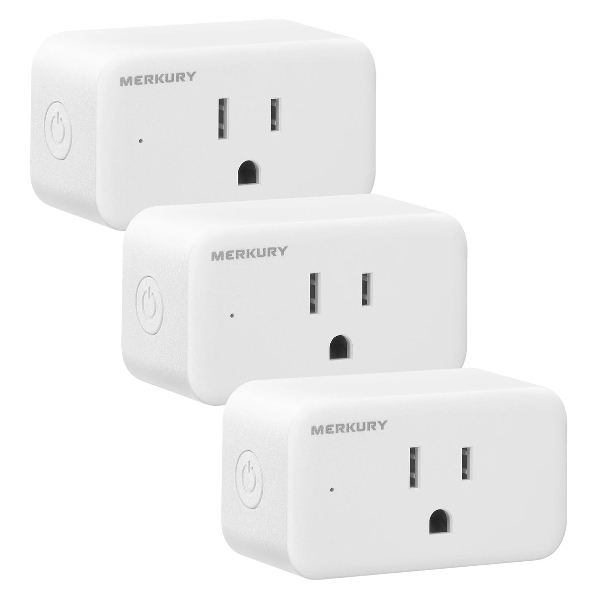 Wi-Fi Plug - Smart Outlet Compatible with Alexa & Google, White (3-Pack)