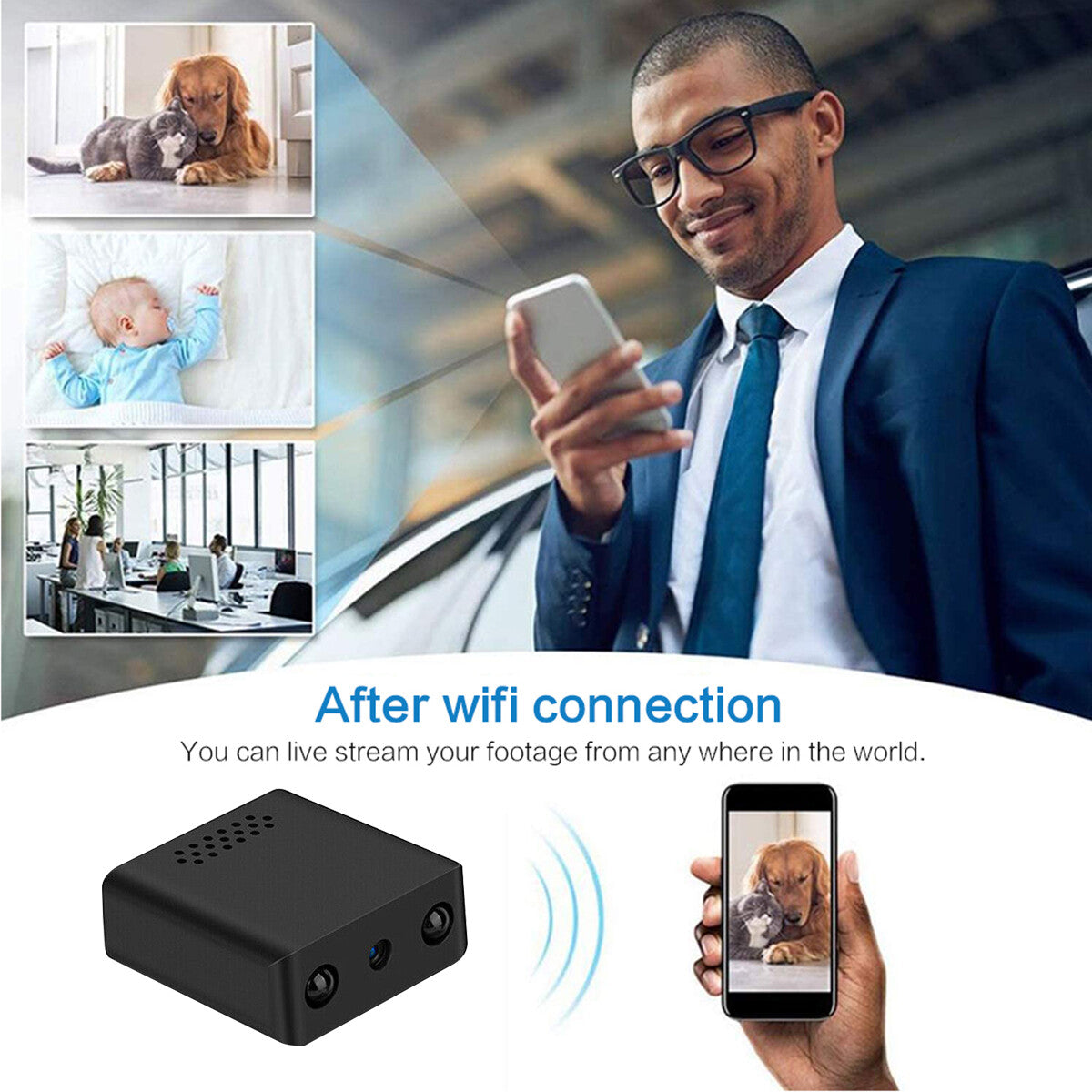 Mini Camera Wifi 1080P HD Home PIR DVR Camcorder Night Vision Home Security Cam