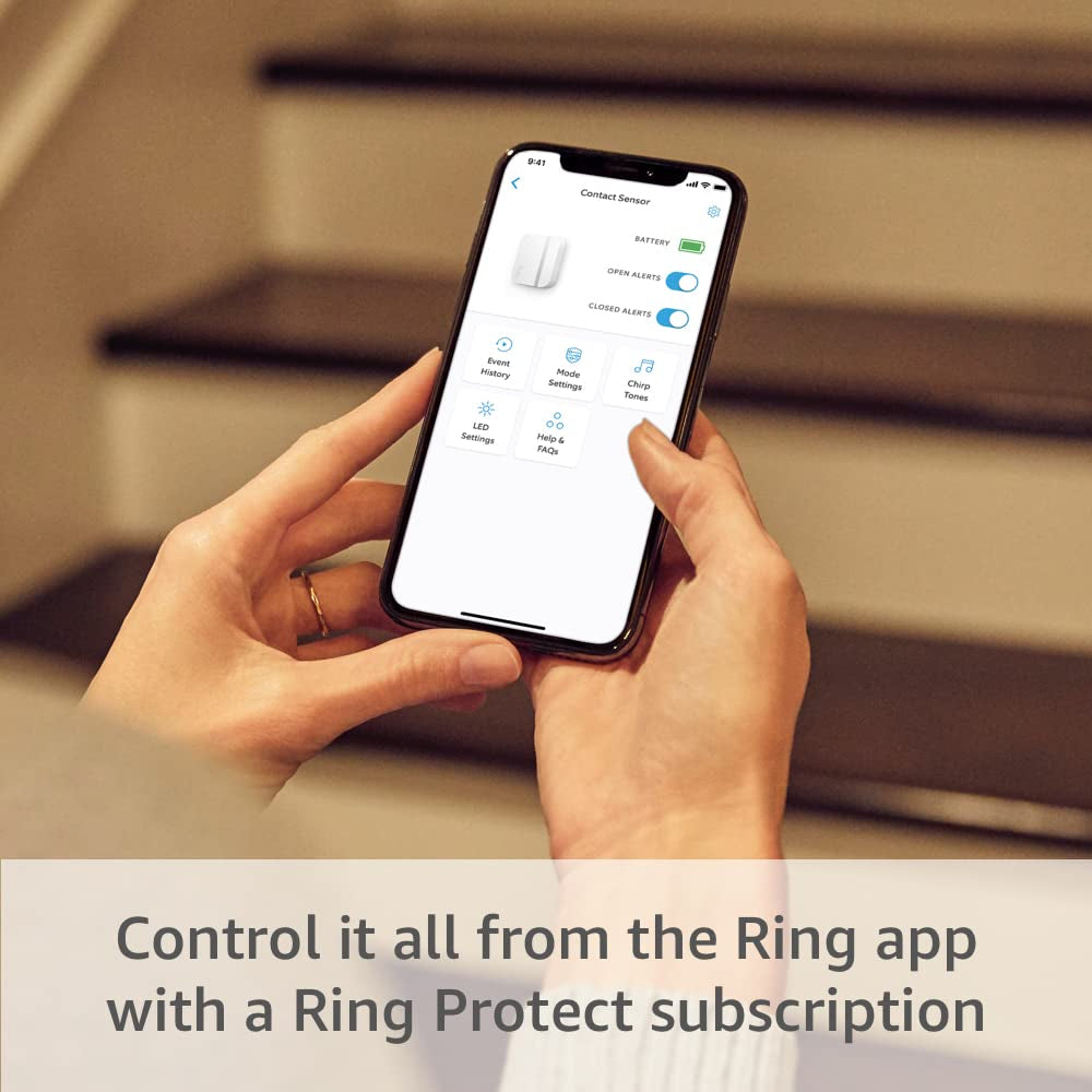 Alarm Contact Sensor - 2Nd Gen | Instant Window & Door Alerts | Approximately 3-Year Battery Life | Slim Design Fits Any Frame | Easy Installation | Base Station Required