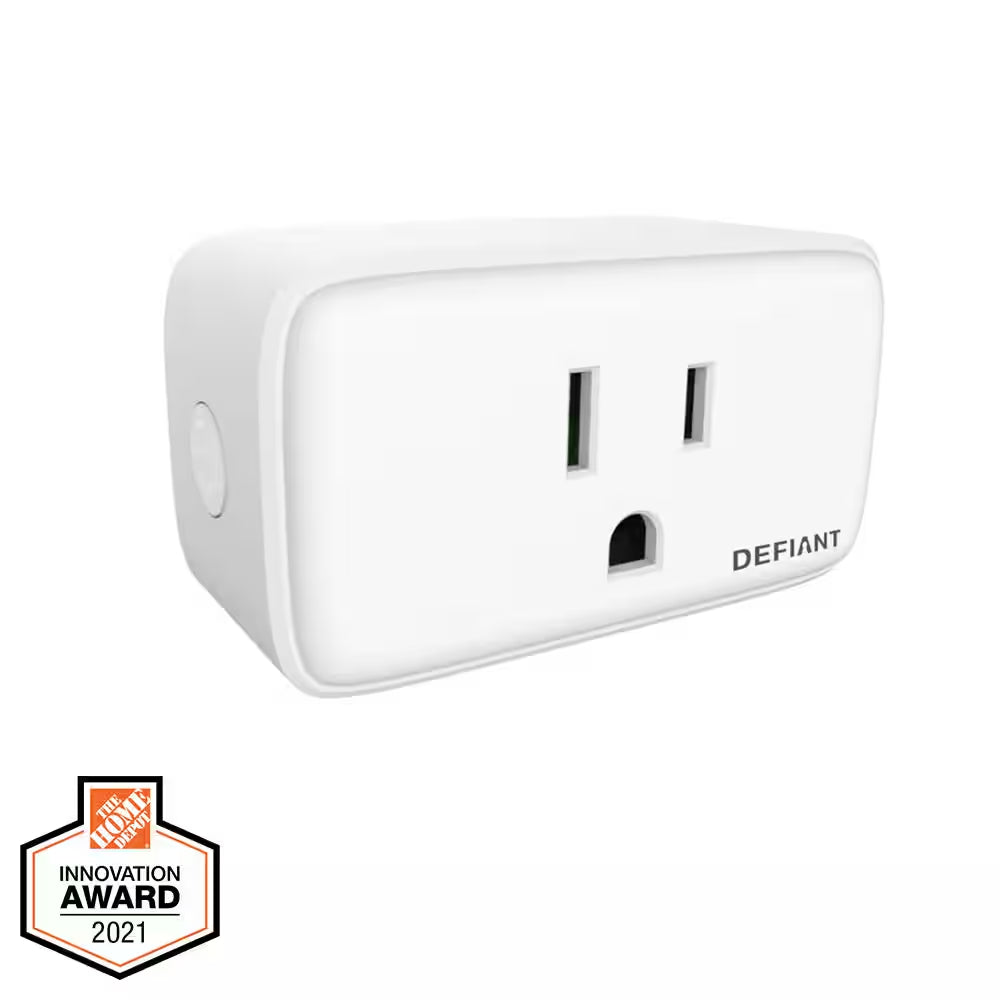 15 Amp 120-Volt Indoor Smart Plug and Timer Wi-Fi Bluetooth Single Outlet Powered by Hubspace