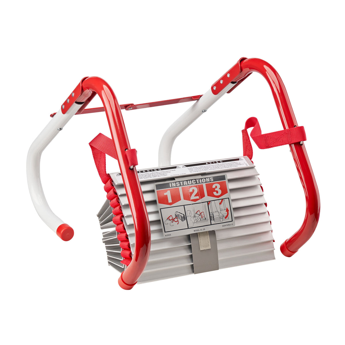 2-Story Fire Escape Ladder, 13 Ft, Steel Anti-Slip Rungs