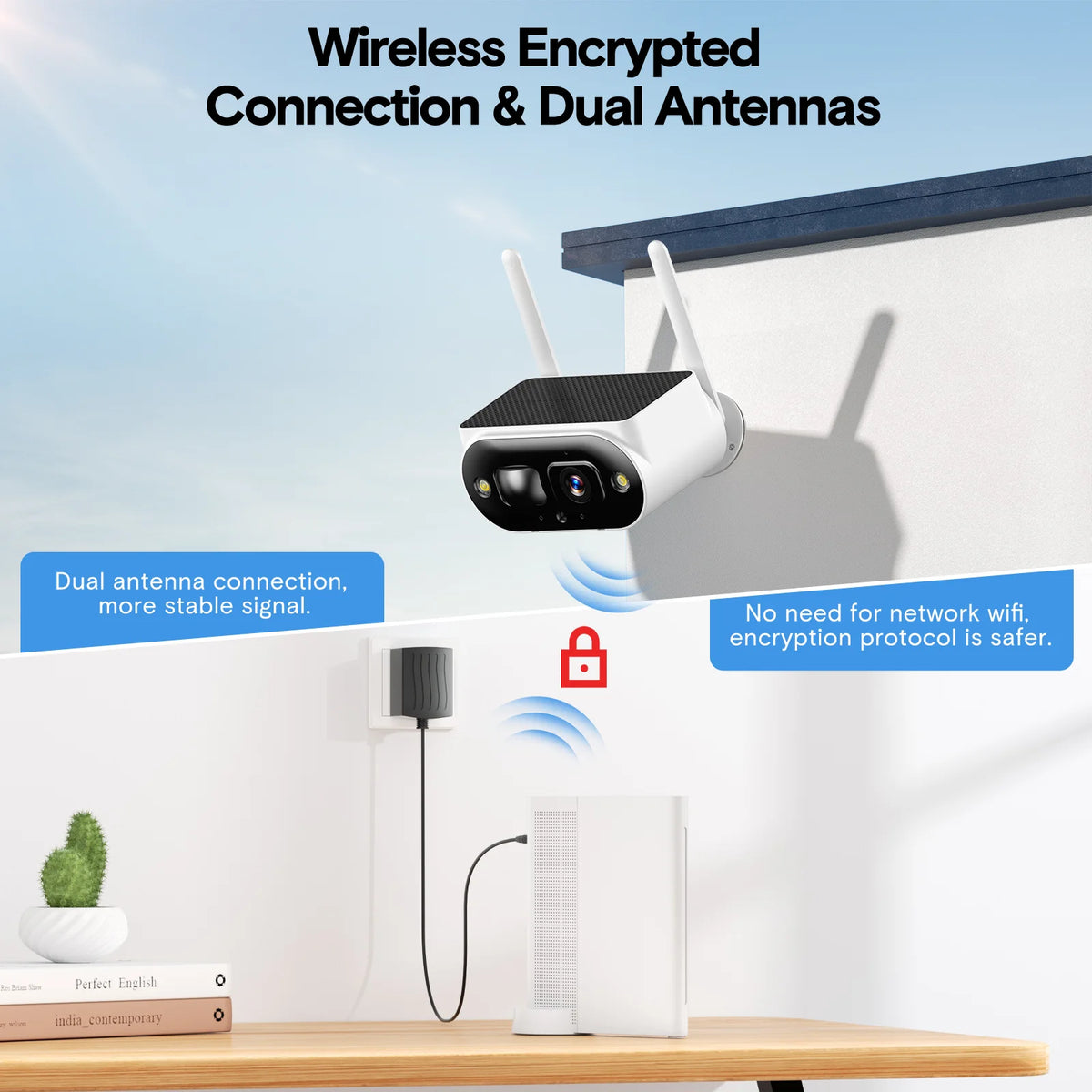 SC51 10CH 4MP Solar Wireless Security Camera System Outdoor with NVR, CCTV Camera Security System HDMI Output