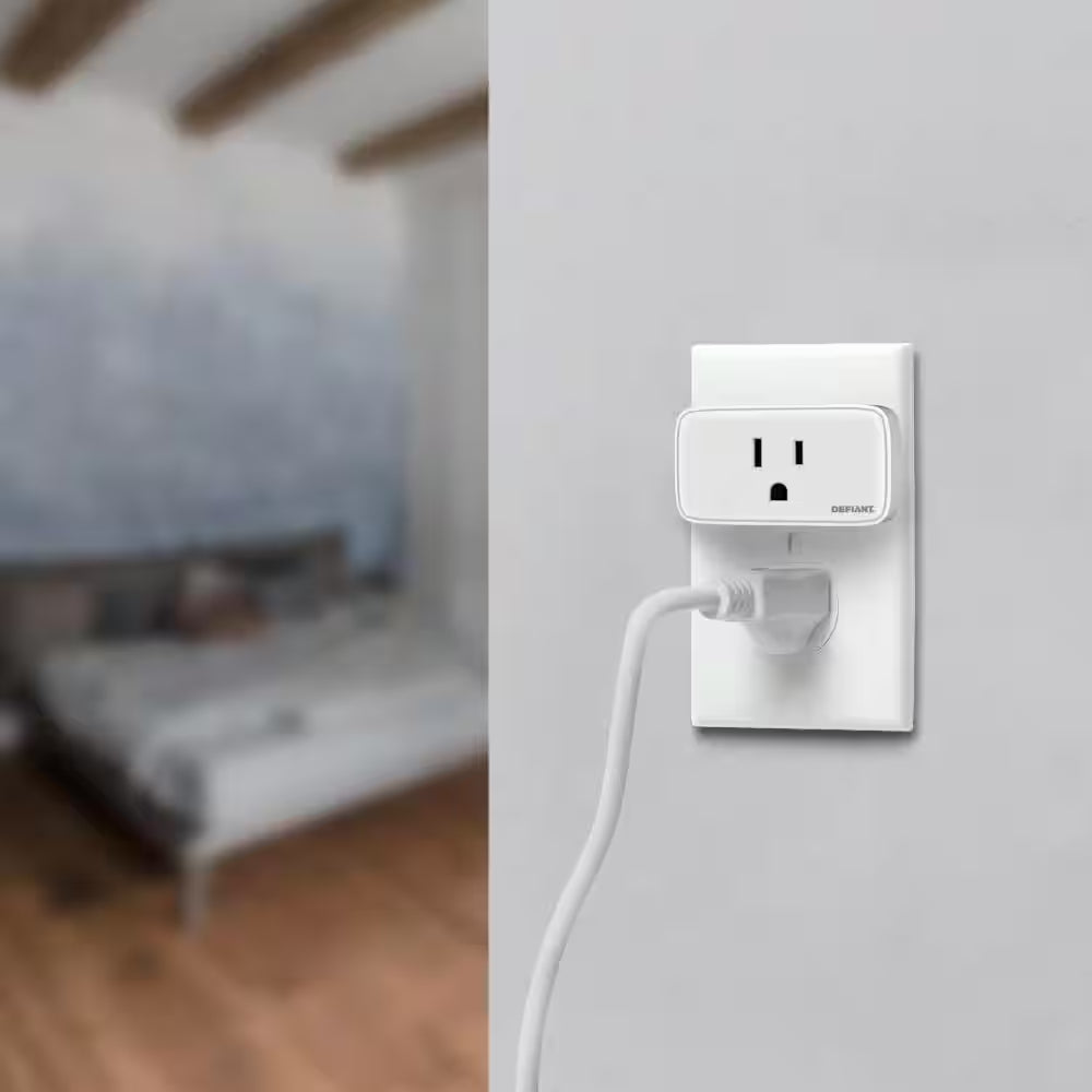 15 Amp 120-Volt Indoor Smart Plug and Timer Wi-Fi Bluetooth Single Outlet Powered by Hubspace